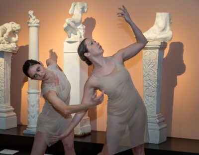 The BoSoma Dance Company dancers in the exhibition.