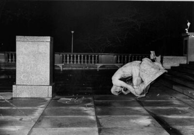 The Thinker post-bombing at the The Cleveland Museum of Art. Courtesy photo