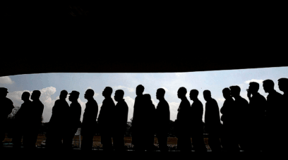 Image of a group of people in shadow