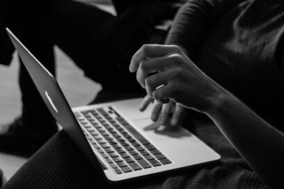 Photo of someone working on a computer