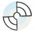 Illustration of a CD-like disc split into four corners. Two corners are coloured and two are outline