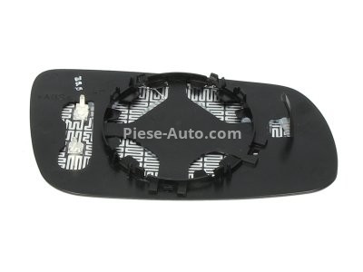 Sticlă oglindă retrovizoare laterală stânga (asferice, încălzită, crom) , pentru: SKODA OCTAVIA I 09.96-12.10 -12.10