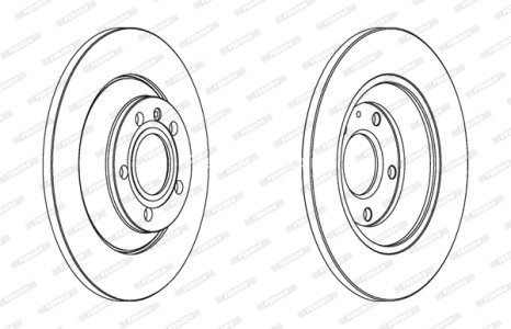 Set discuri frână FERODO (2 buc.) spate, se potrivește: AUDI A6 ALLROAD C6, A6 C6 2.7D-4.2 11.04-08.11