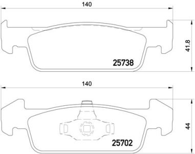 Set plăcuțe frână BREMBO ,față, pentru: DACIA LOGAN II, SANDERO II; RENAULT LOGAN/STEPWAY II, SANDERO/STEPWAY II 1.0-1.6 10.12-