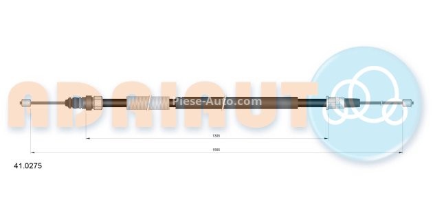 Cablu frână de mână ADRIAUTO, spate, dreapta / stânga (1565mm /1305mm) pentru: RENAULT 19 I, 19 I CHAMADE, 19 II, 19 II CHAMADE 1.4-1.9D 09.88-06.96