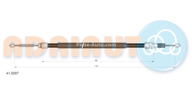 Cablu frână de mână ADRIAUTO, spate, dreapta / stânga (1185mm /945mm) pentru: RENAULT LAGUNA I 1.6-3.0 11.93-03.01