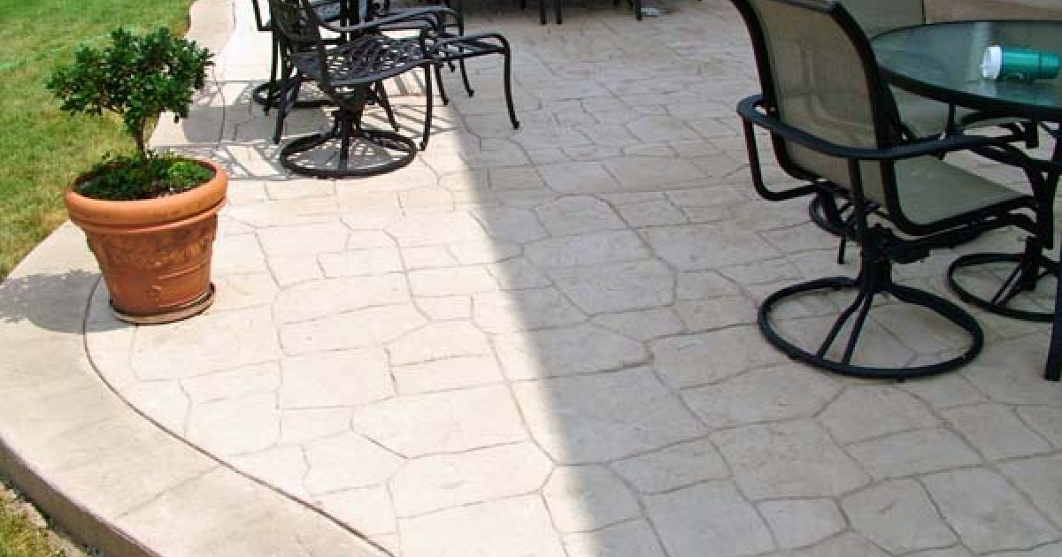 Stamped Concrete Probuilt Pool Patio