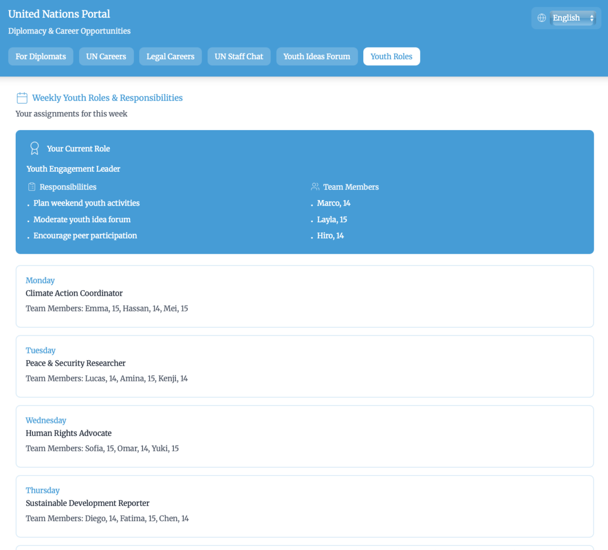 Diplomacy and Career Opportunities page Thura