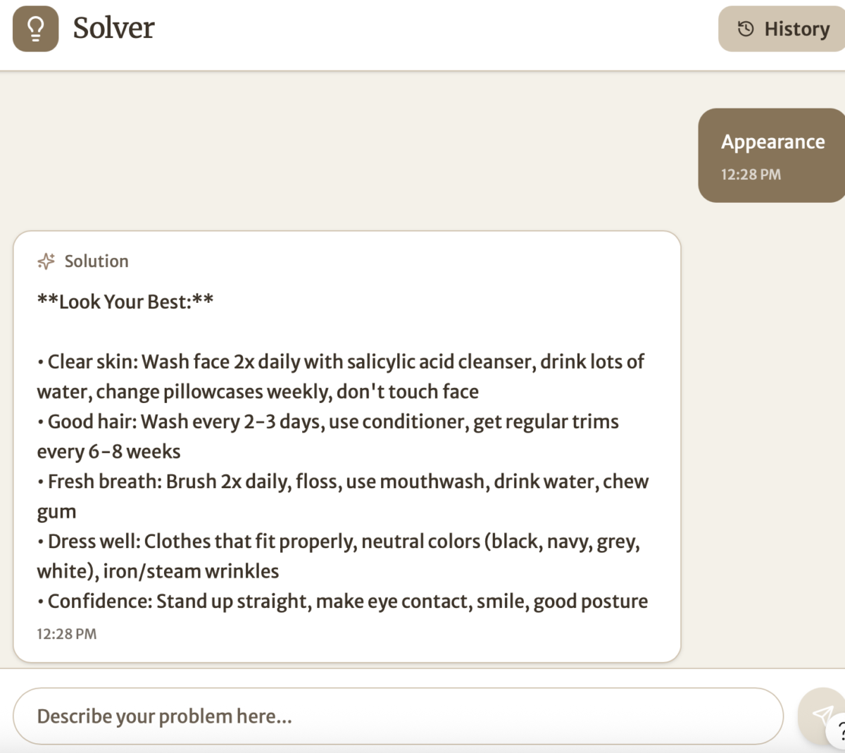 Example appearance problem Ismail