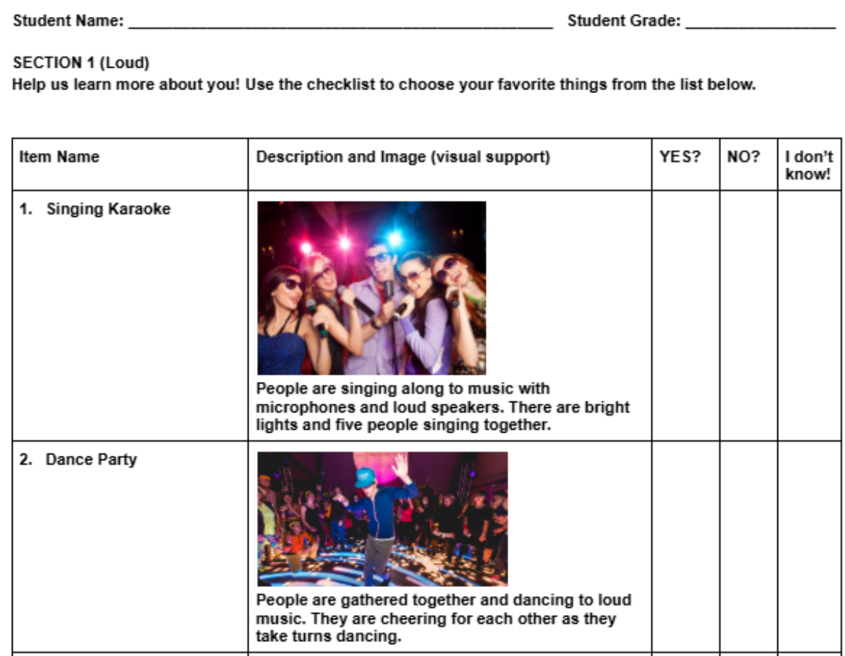 Student Survey Snippet