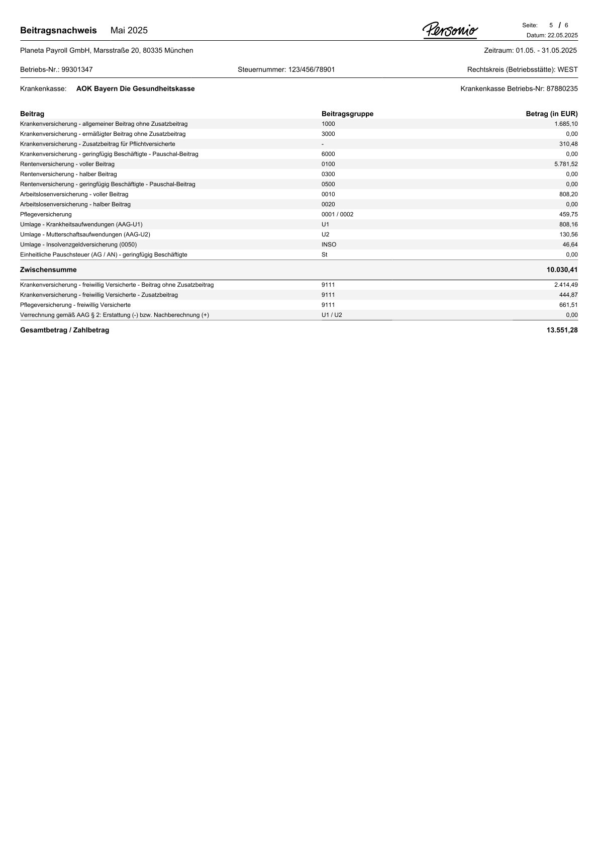An image of a payslip