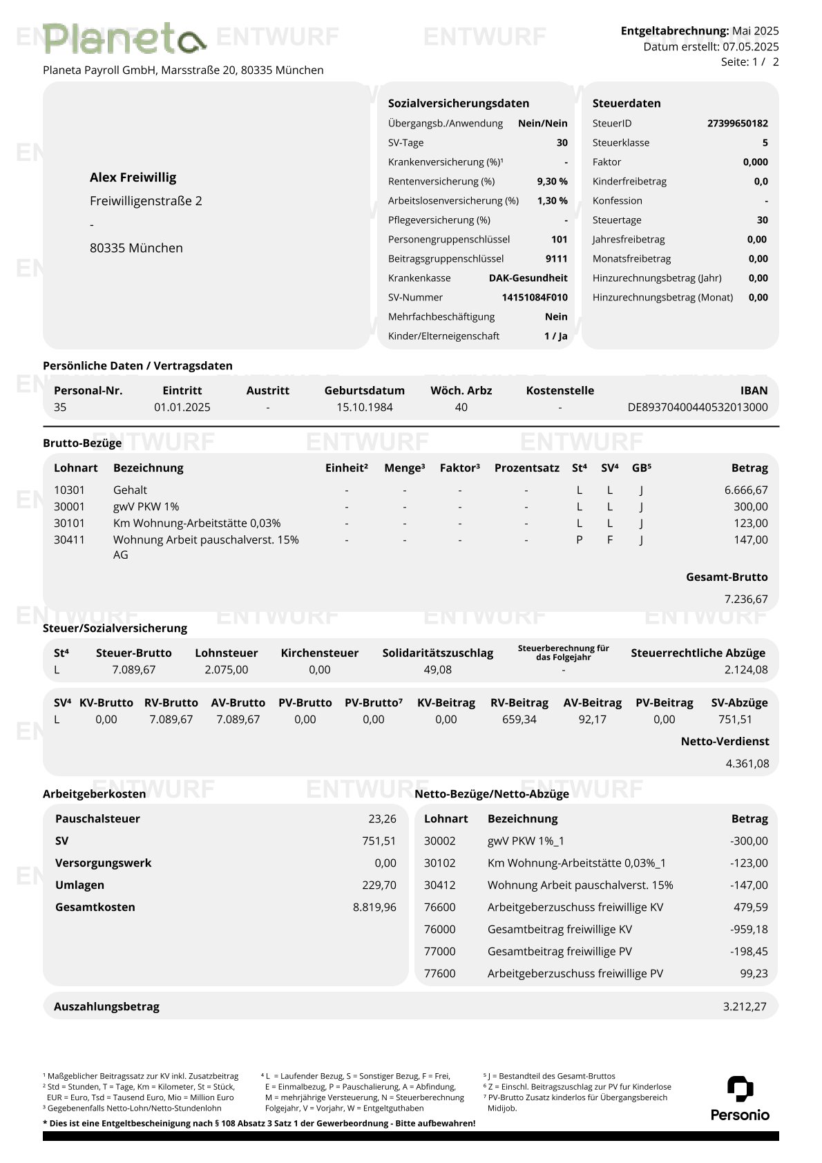 An image of a payslip