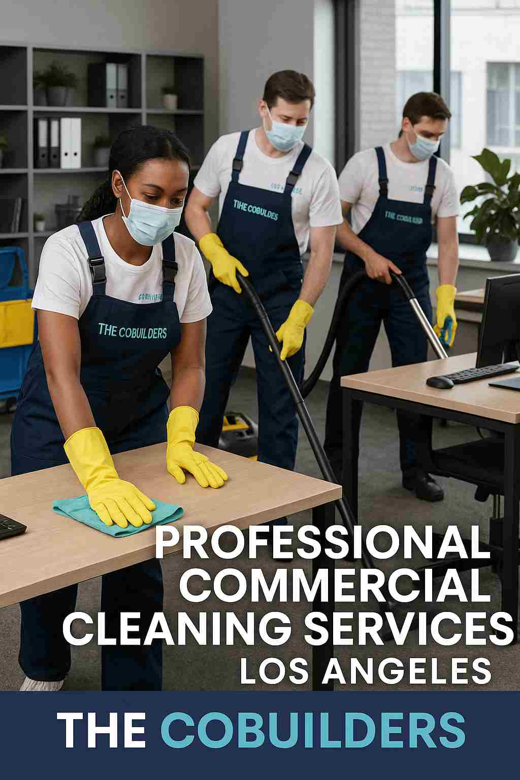 Professional commercial cleaning services in Los Angeles office by The CoBuilders