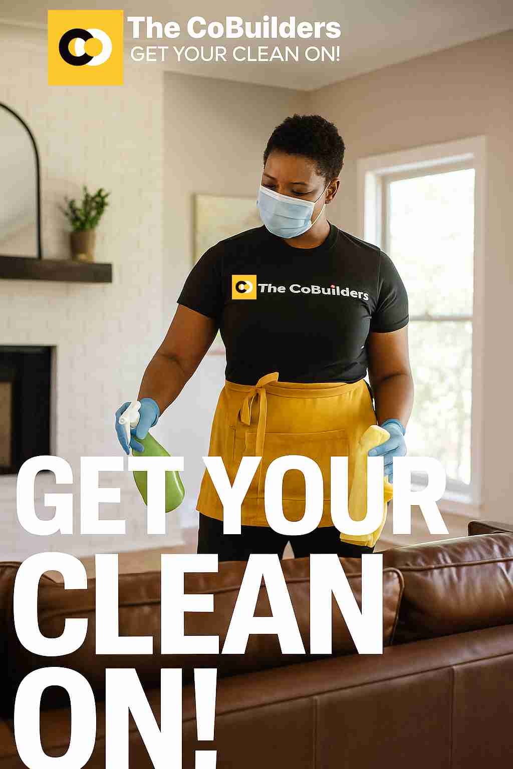 The CoBuilders maid providing eco-friendly cleaning service in a Nashville home