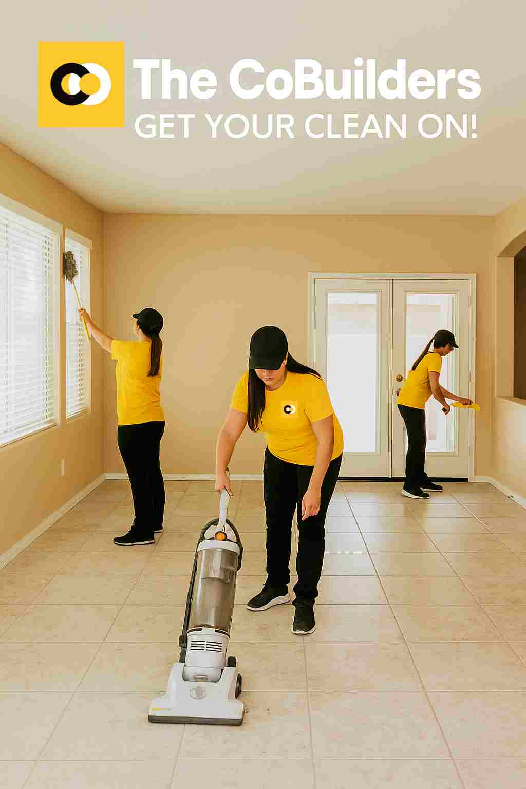 The CoBuilders professional cleaning team providing service in a Phoenix, Arizona home