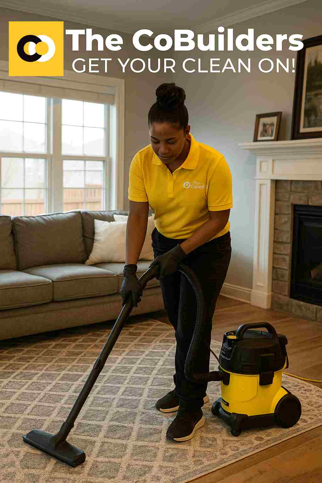 The CoBuilders cleaner providing eco-friendly cleaning services in a Des Moines, Iowa home