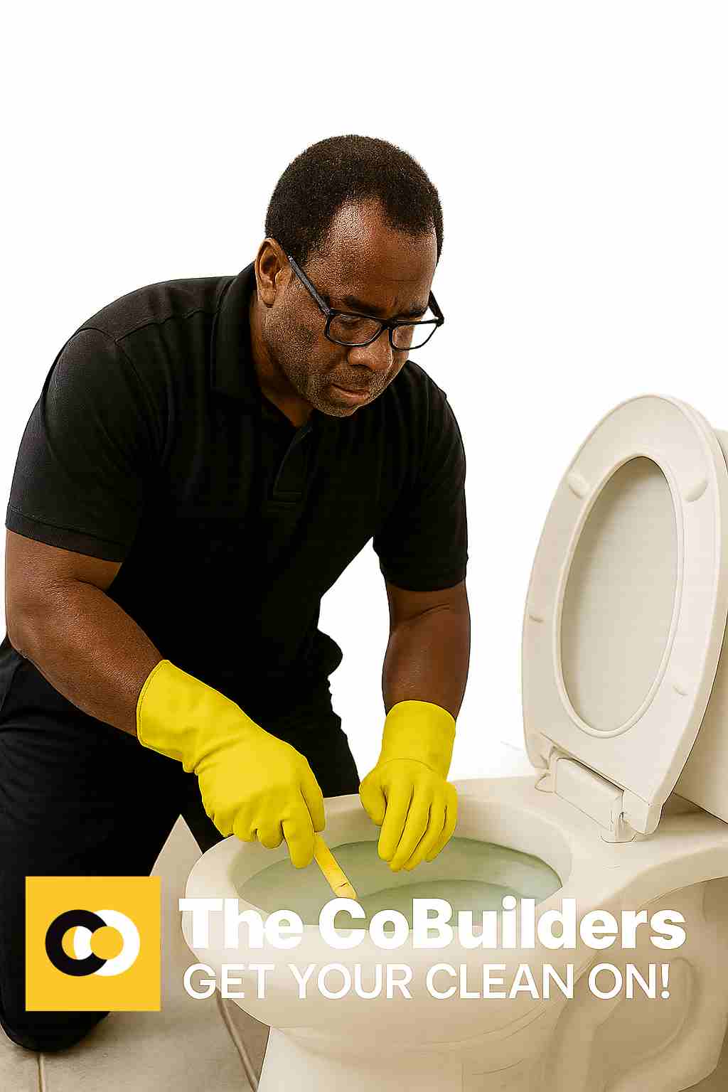 Eco-friendly toilet stain removal by The CoBuilders in a Charlotte, North Carolina residential bathroom with bright natural light