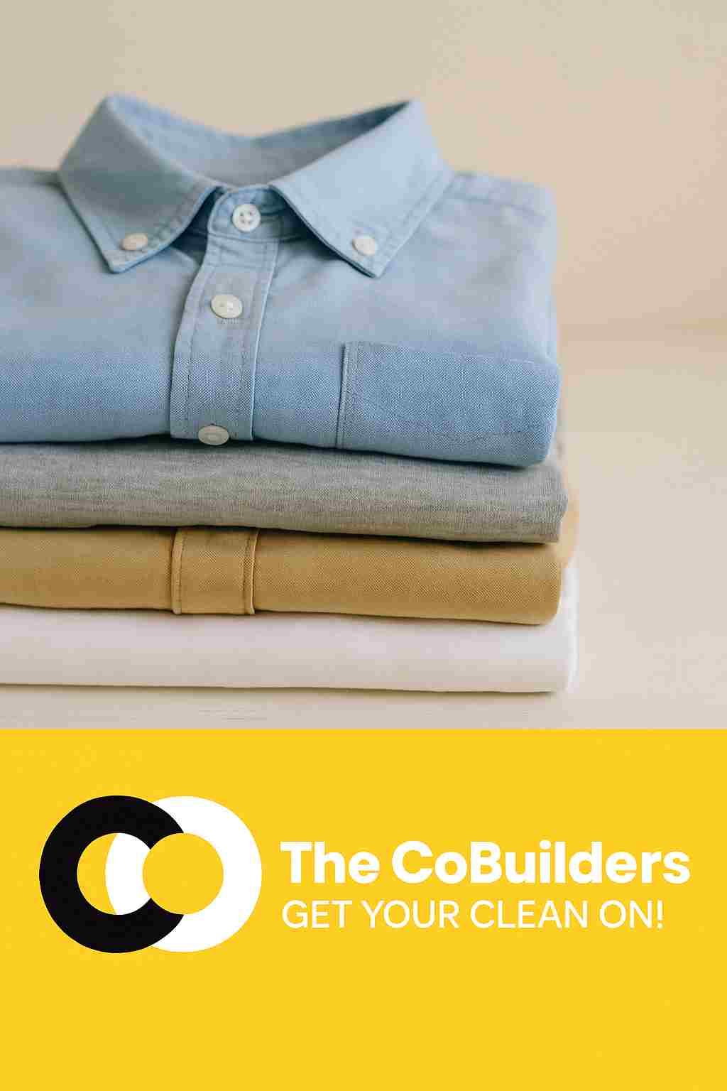 Freshly cleaned clothes after grease stain removal by The CoBuilders