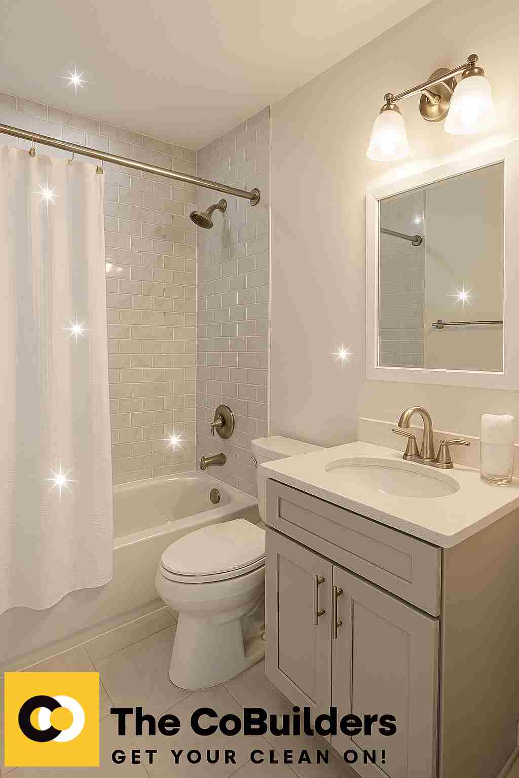 Sparkling bathroom after professional cleaning in a Wicker Park apartment