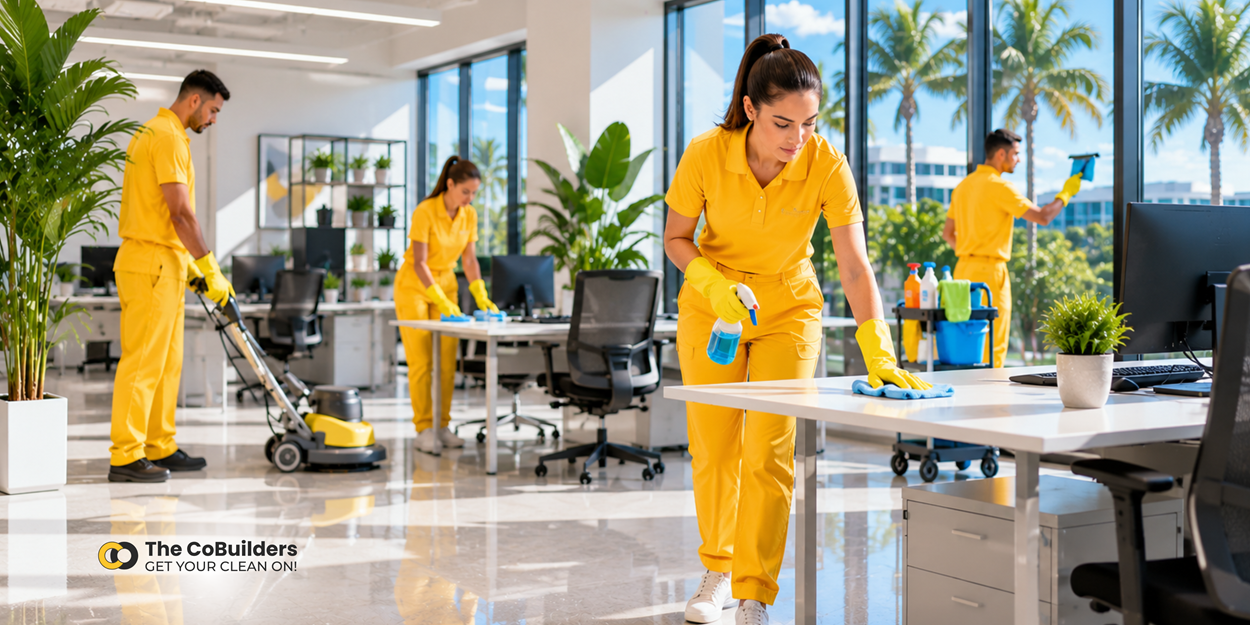 Cleaner at work