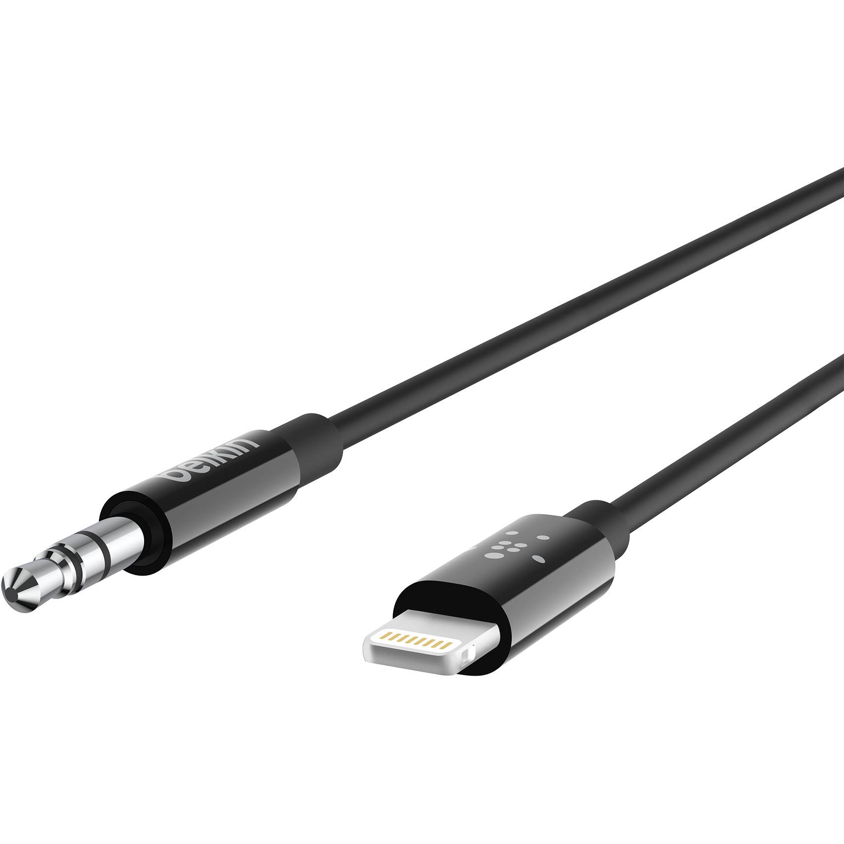 Belkin Lightning to Audio Cable 1M (Black) JB Hi-Fi NZ