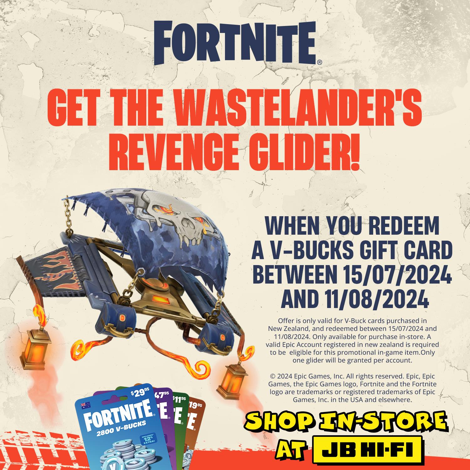 Fortnite 13500 V-Bucks Gift Card (In-store Only) - JB Hi-Fi NZ