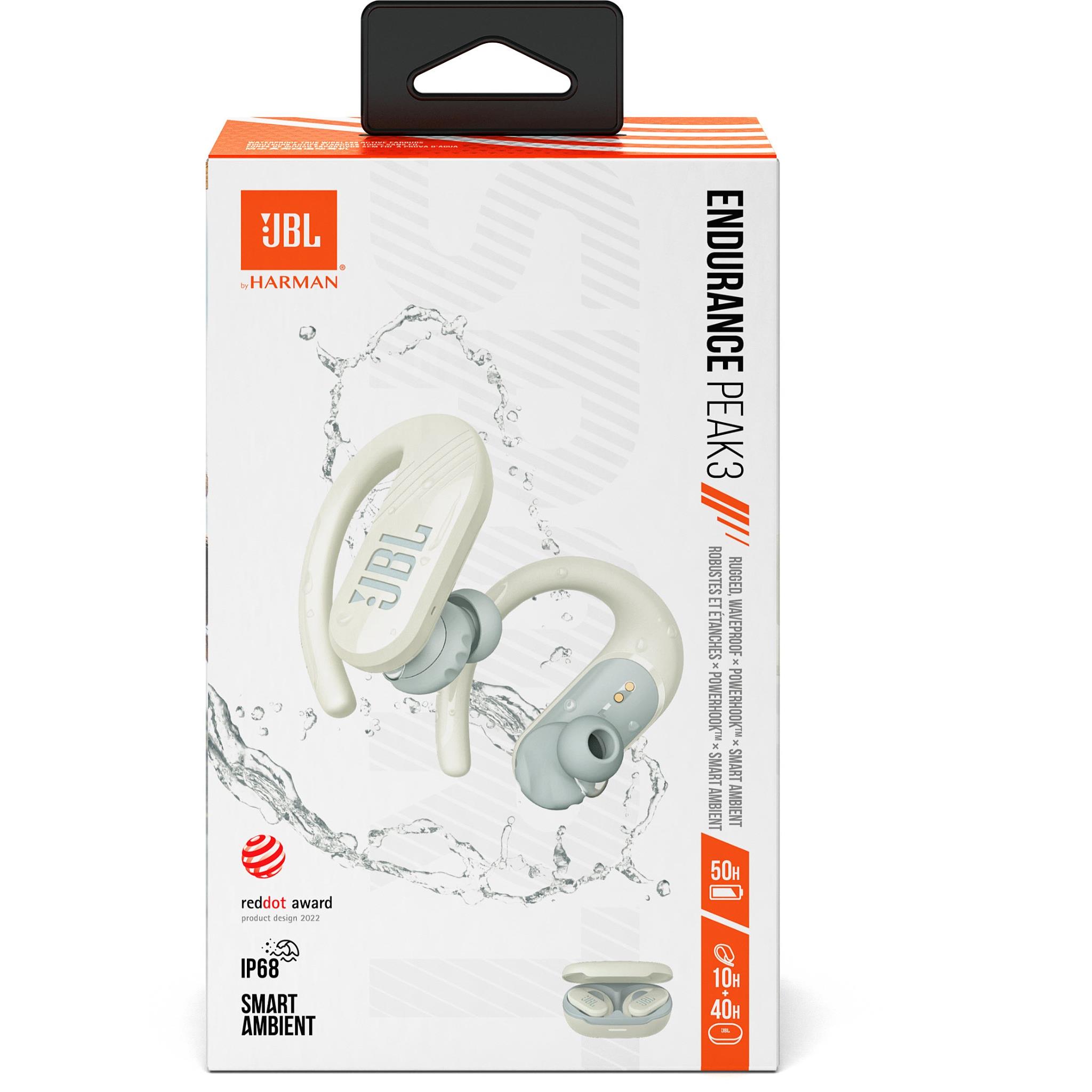 JBL Endurance Peak 3 TWS Sport In-Ear Headphones (White