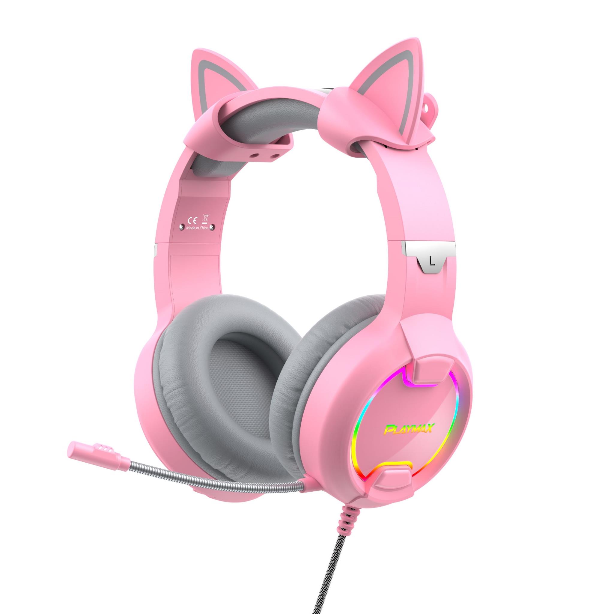 Playmax Pink Taboo Cat Ear Headphones JB Hi-Fi NZ