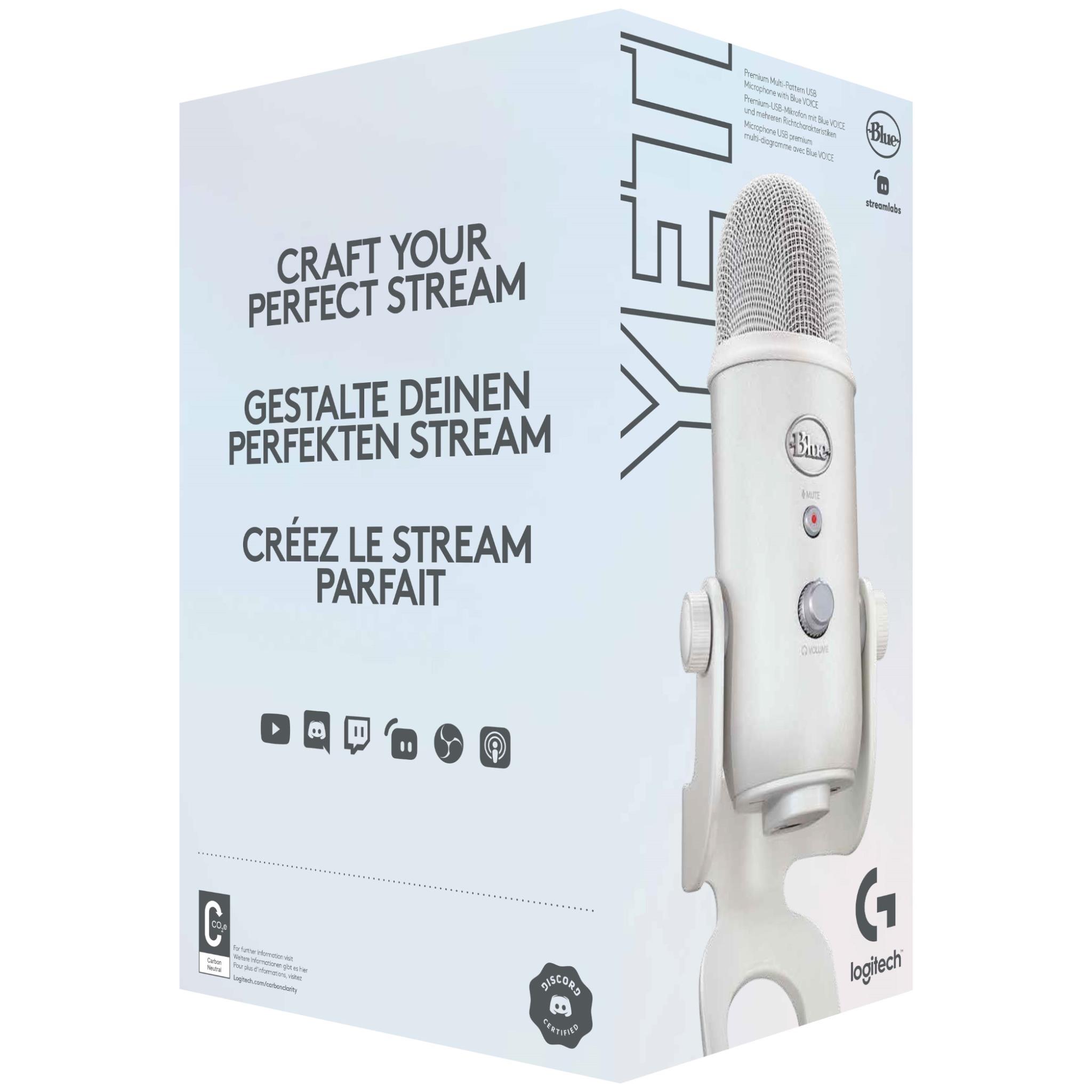 Logitech G Blue Yeti USB Streaming Microphone (Off White) - JB Hi