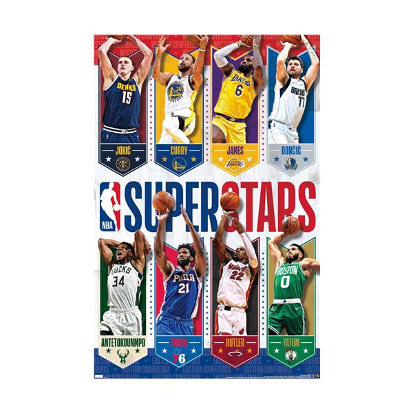 NBA League Superstars 22 Poster JB Hi-Fi NZ