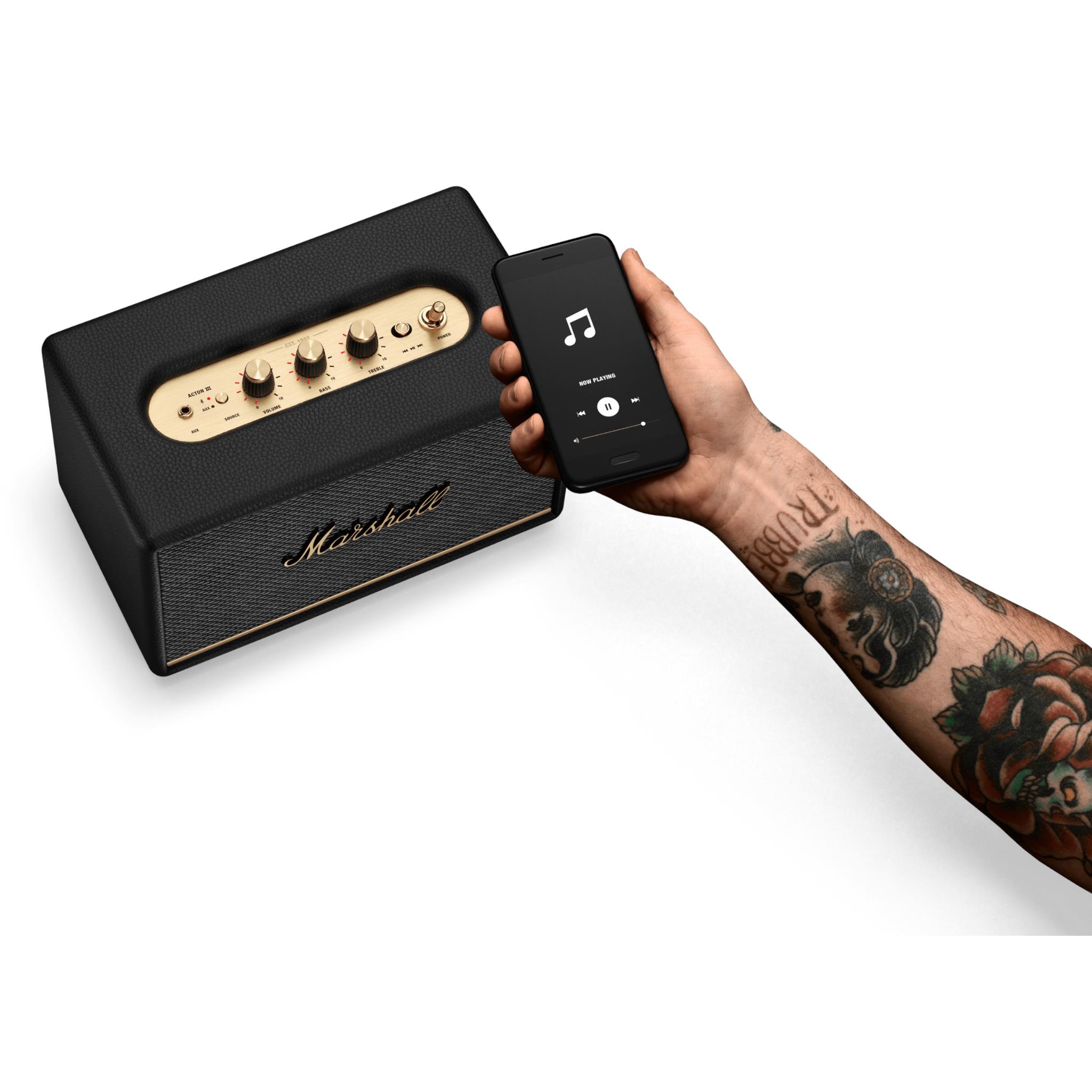 Marshall Acton III Wireless Bluetooth Speaker (Black) - JB Hi-Fi NZ