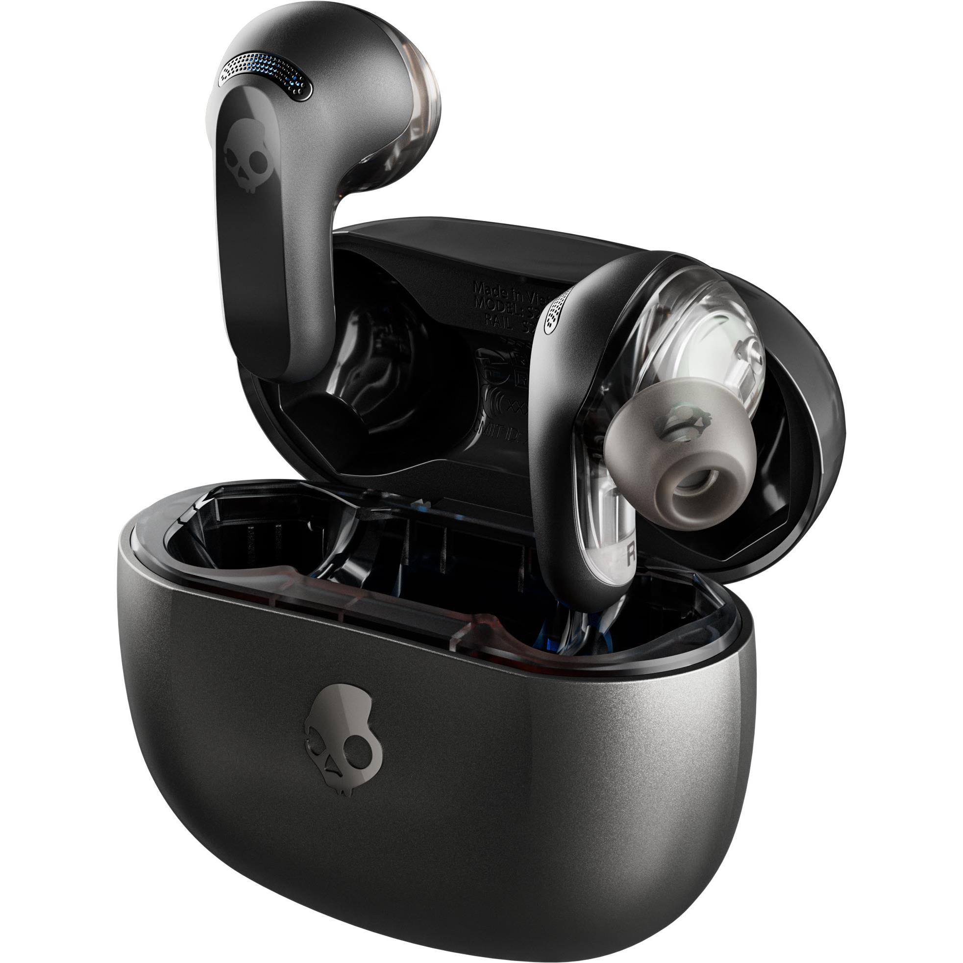 SKULLCANDY　Rail ANC S2IPW　True Black Skullcandy Rail True Wireless ANC In-Ear Headphones (Black) - JB