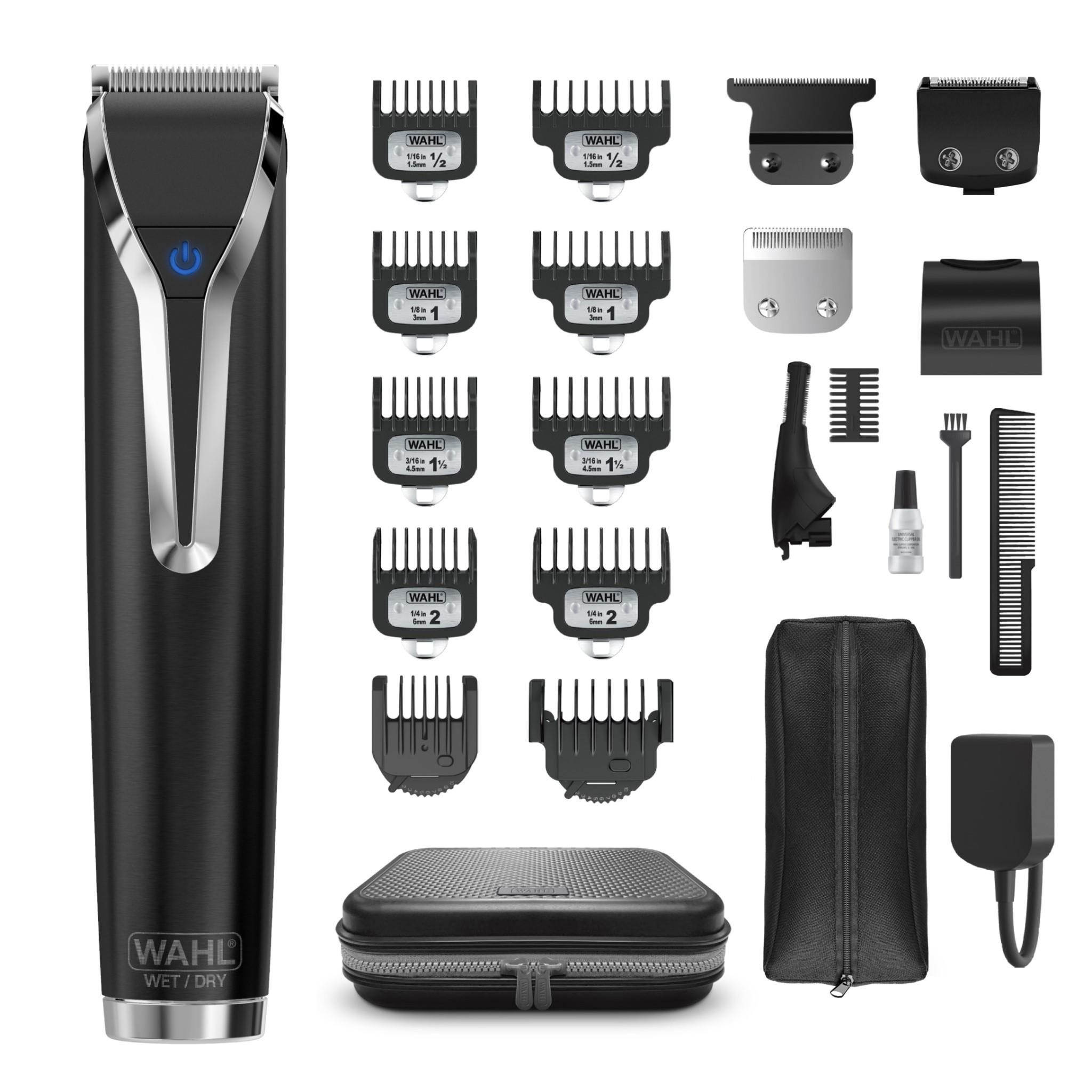Wahl Waterproof Lithium-Ion Stainless Steel Grooming Kit (Black