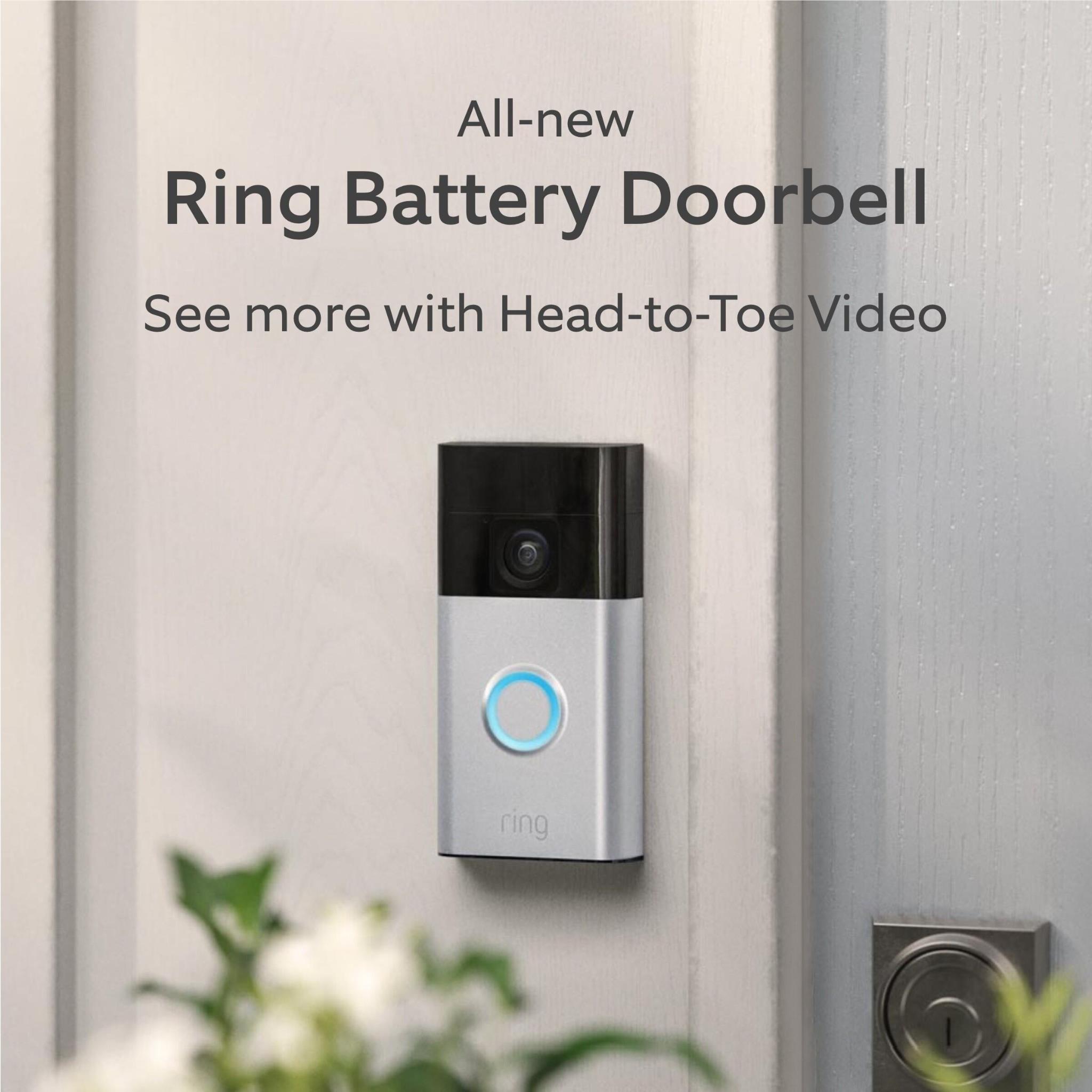 Ring Battery Video Doorbell (Satin Nickel) JB Hi-Fi NZ