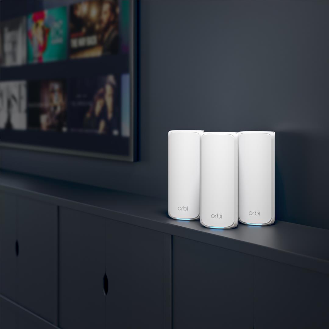 Sistema WiFi Mesh NETGEAR Orbi WiFi 7 - Kit 2 Router + 1 Satellite, Copertura 360 M², Fino A 11Gbps - Foto 3