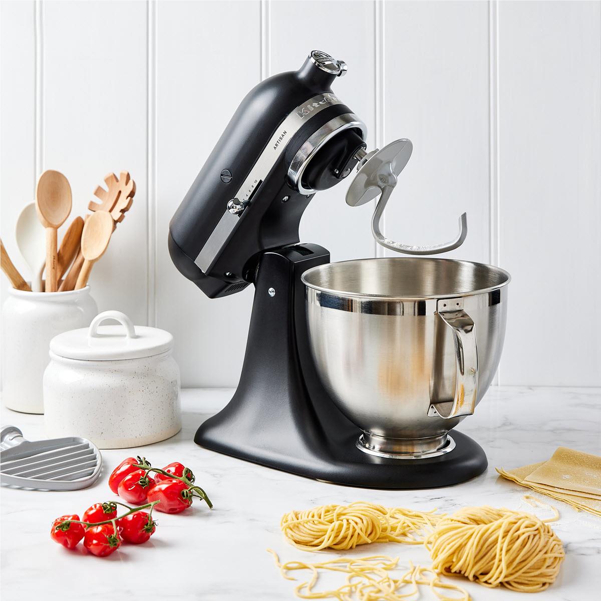 KitchenAid KSM195 4.7L Artisan Stand Mixer (Matte Black) - JB Hi-Fi NZ