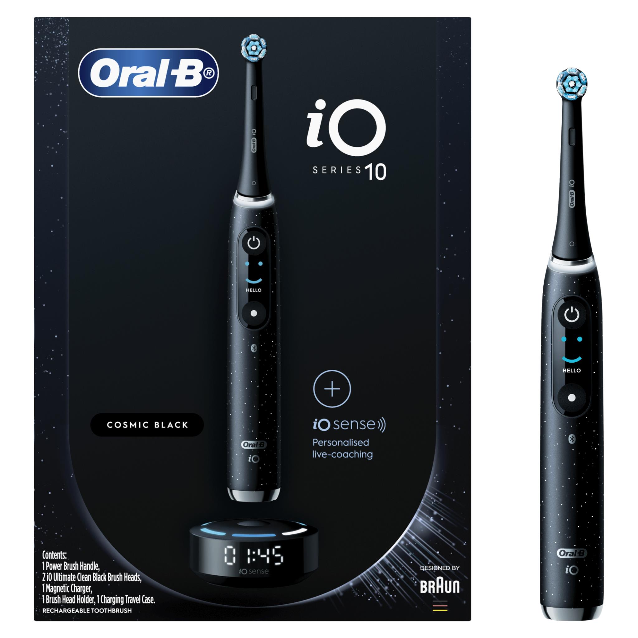 Oral-B IO Series 10 Toothbrush (Cosmic Black) - JB Hi-Fi NZ