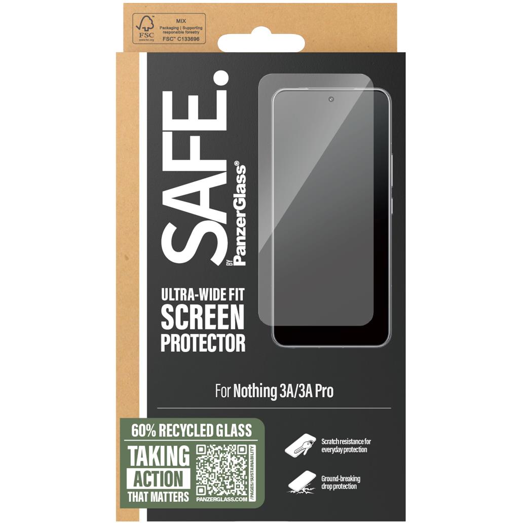 Buy Safe by PanzerGlass Screen Protector Ultra Wide Fit For Apple iPhone 15 Pro Max in Qatar