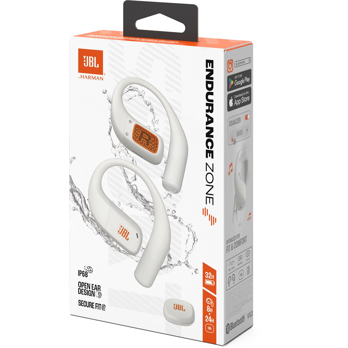 JBL Endurance Zone True Wireless Open-Ear Sports Headphones (White