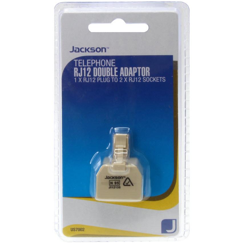 Jackson Telephone Modular Double Adaptor (Beige)