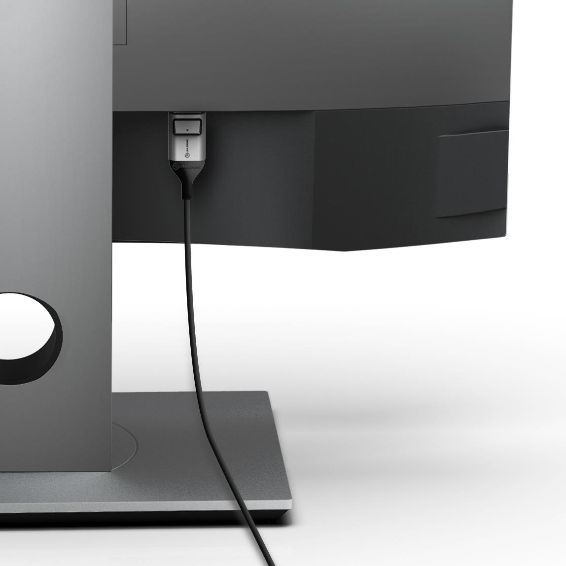 ALOGIC ULDP03-SGR Cavo DisplayPort 1.4 – 3 Metri – 8K @60Hz – Connettori In Lega Metallica – Rivestimento TPE – Grigio