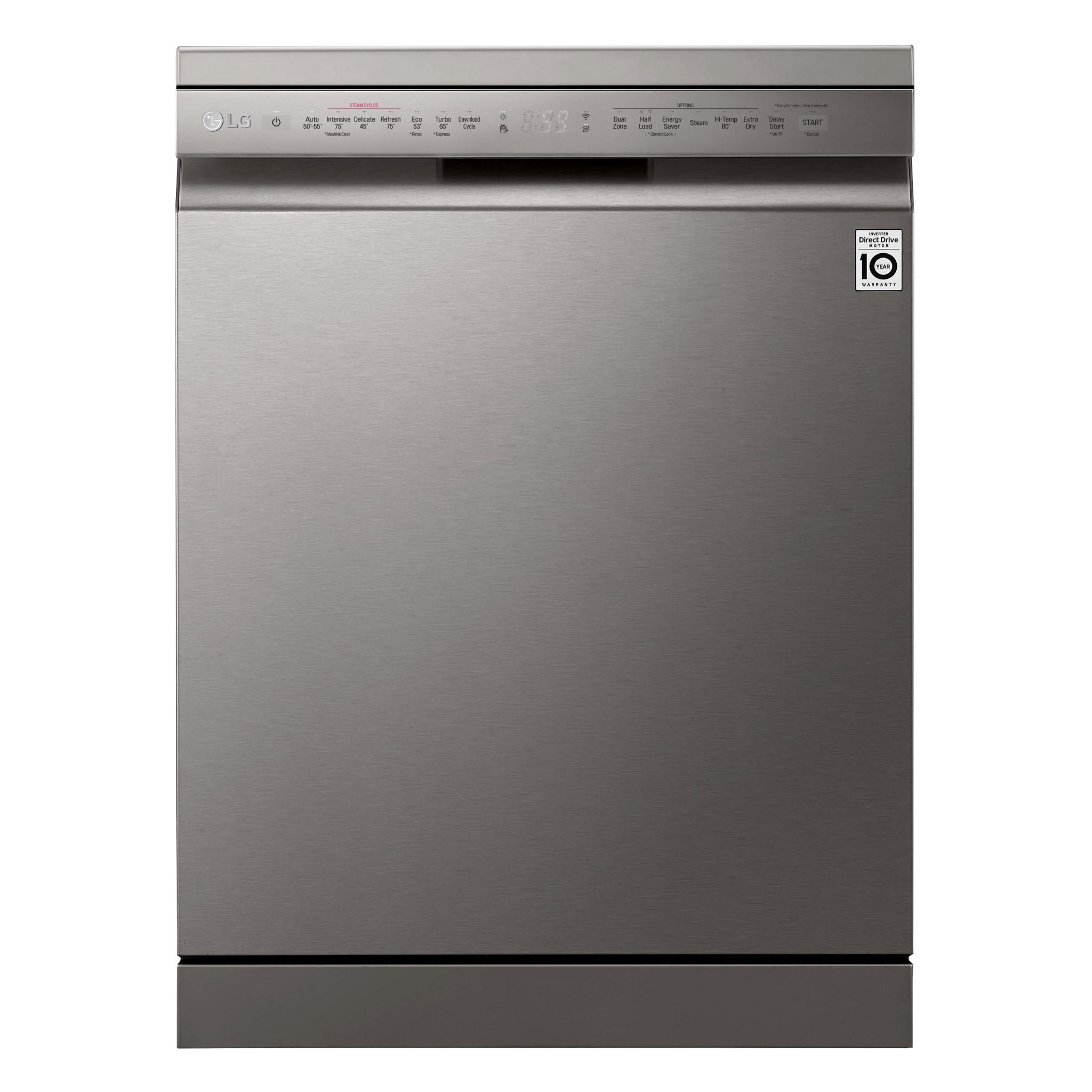 LG XD4B24PS TrueSteam 14 Place Setting Dishwasher (Platinum Steel)