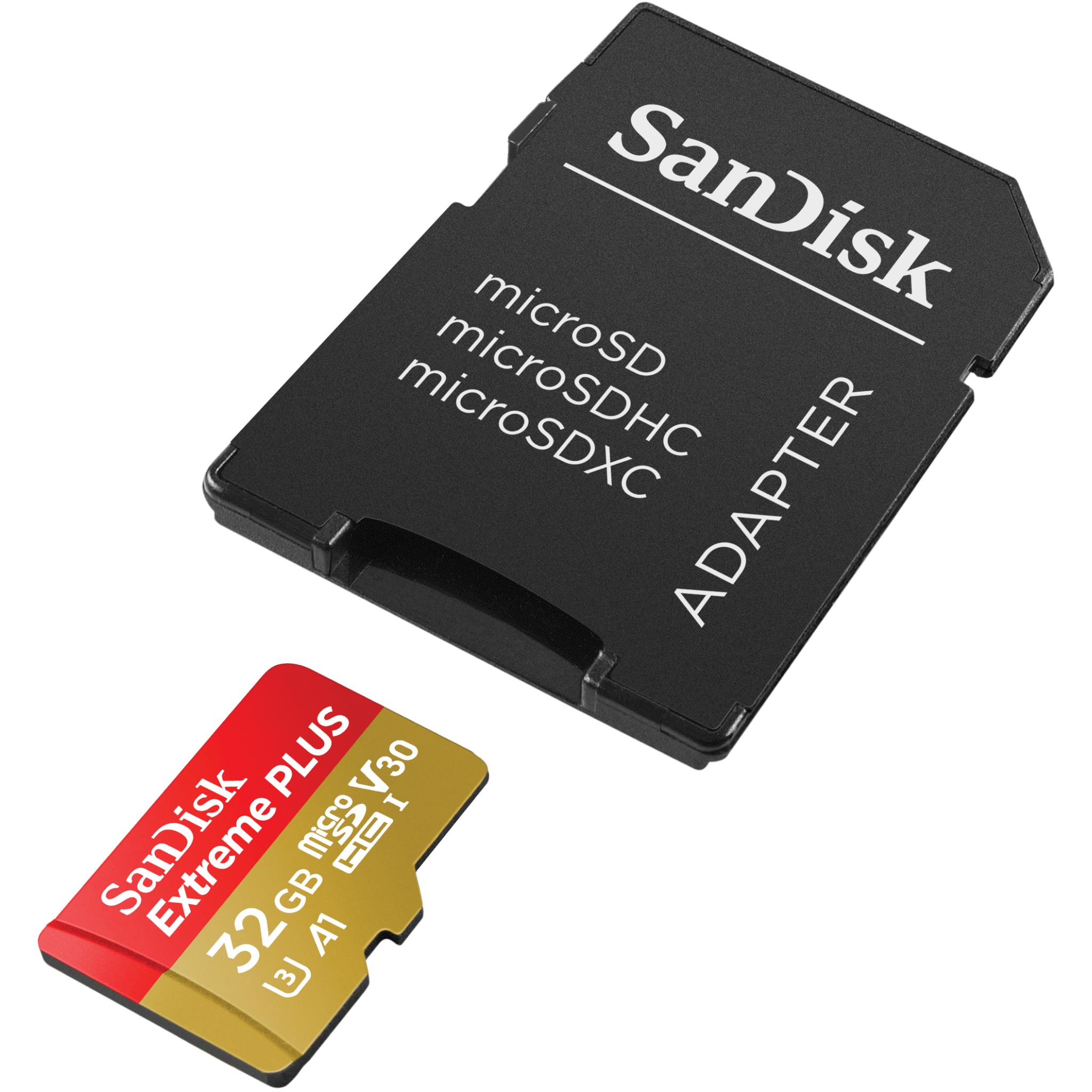 Sandisk Extreme Plus micro SDHC 32GB Memory Card - JB Hi-Fi