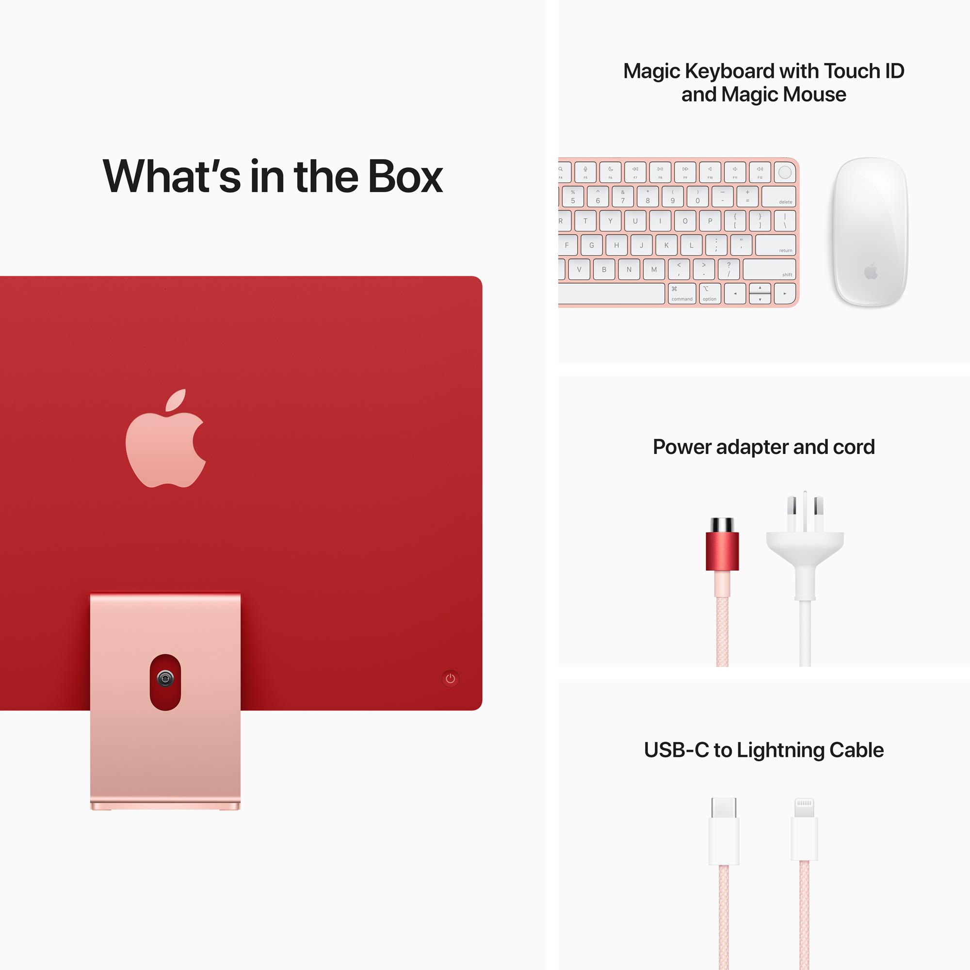 Apple iMac with Retina 4.5K Display 24-inch 8-core GPU 256GB (Pink 