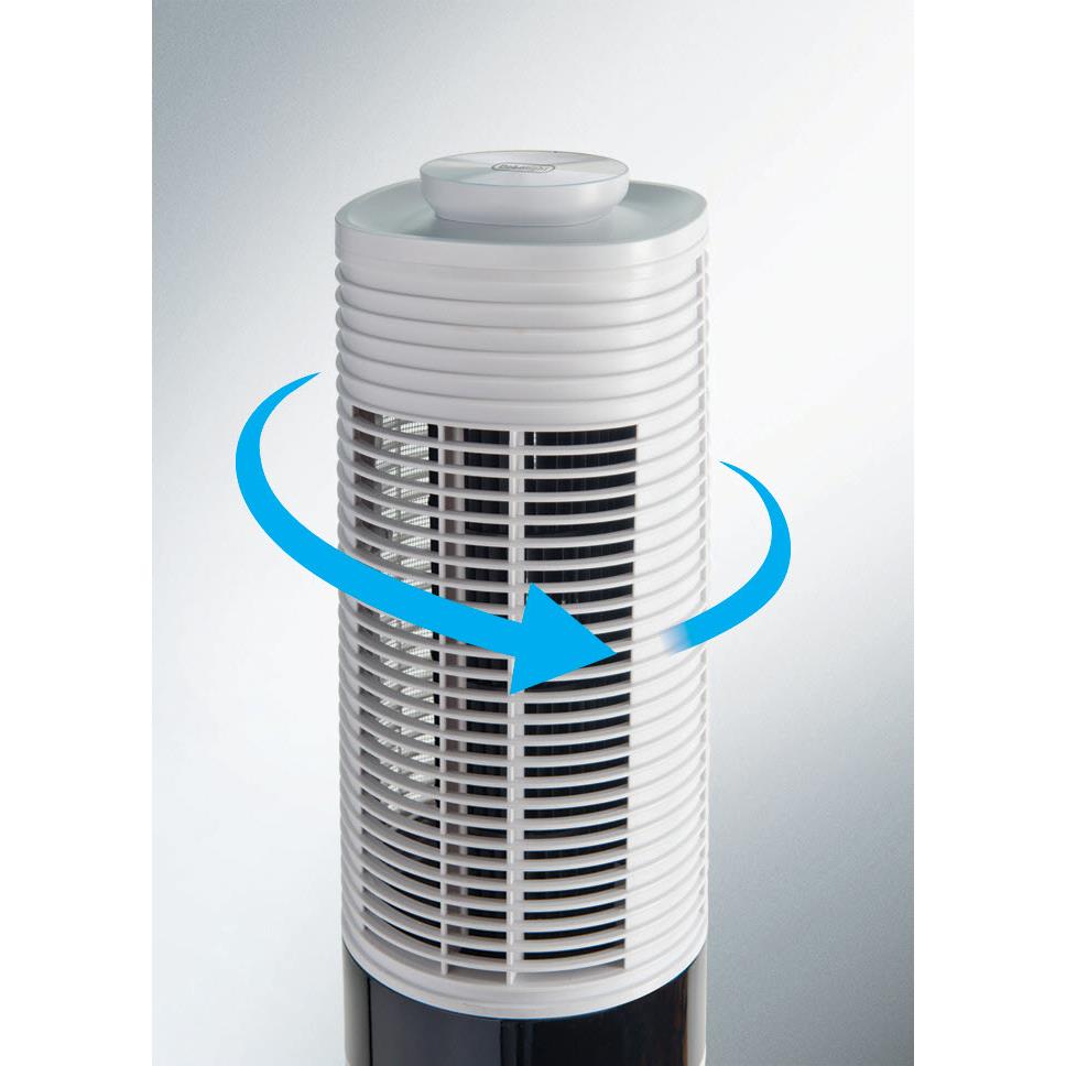 DeLonghi 360° Dual Oscillating White Tower Fan - JB Hi-Fi