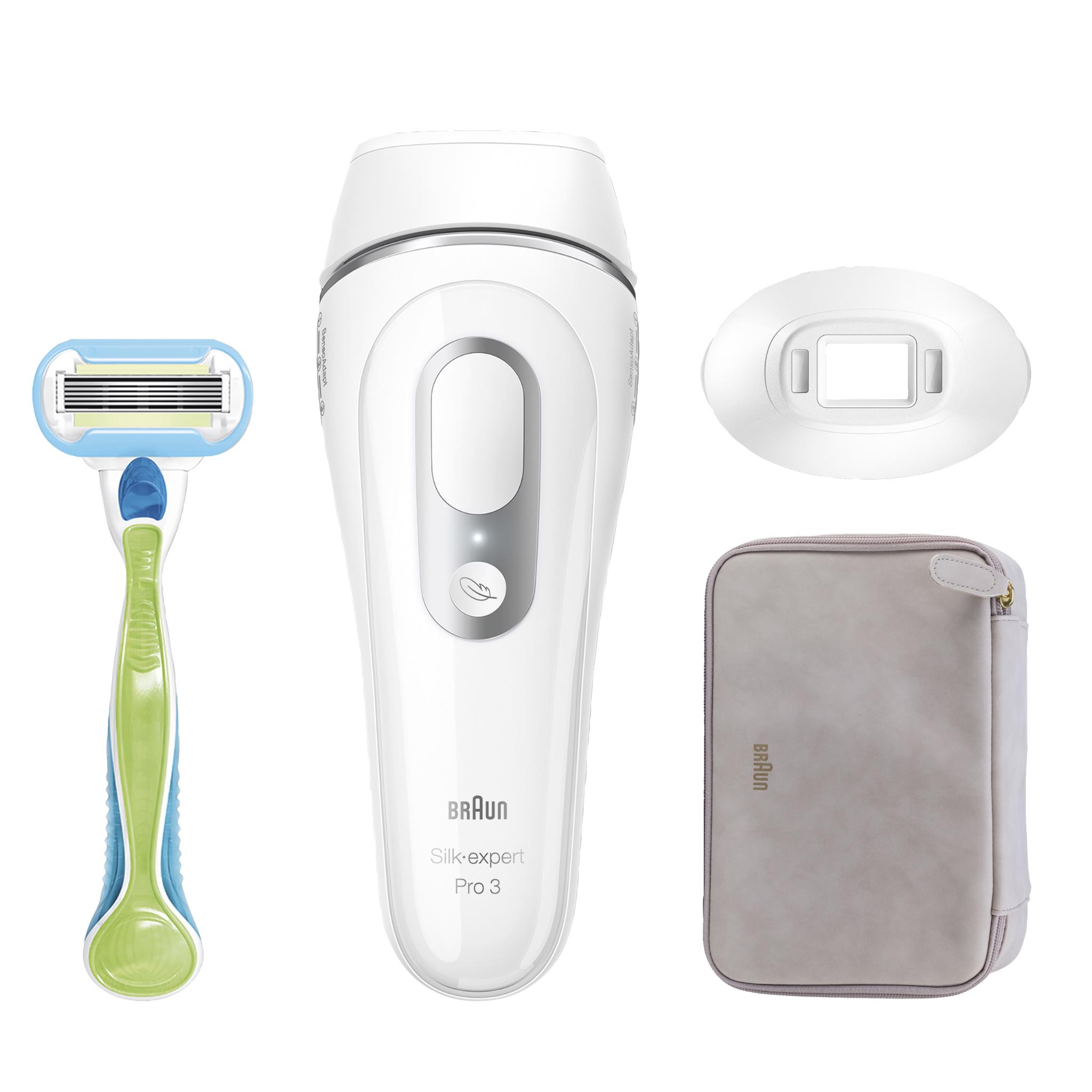 Braun IPL Silk Expert Pro 3 Hair Remover (White/Gold)