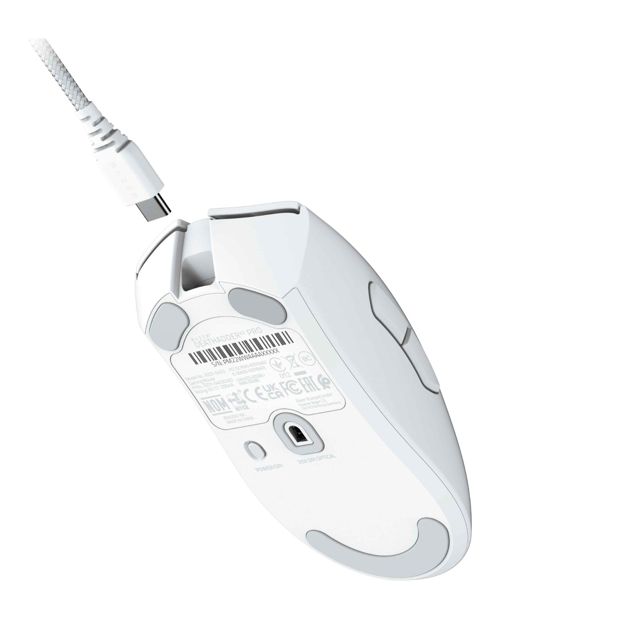 マウス・トラックボール Razer deathadder v3 pro white Buy Razer DeathAdder V3 Pro - White - Classic Base - 1000 Hz