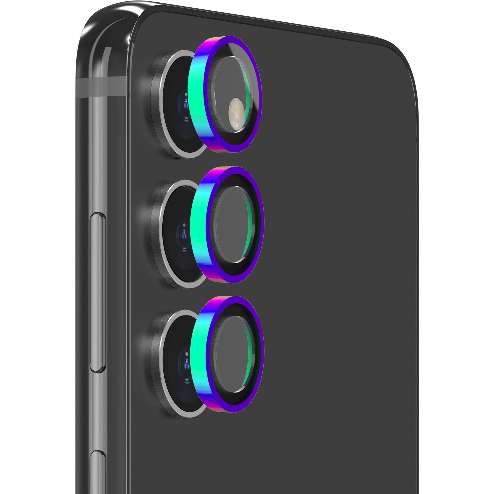 EFM Camera Lens Screen Armour for Galaxy S23/S23+ (Rainbow)