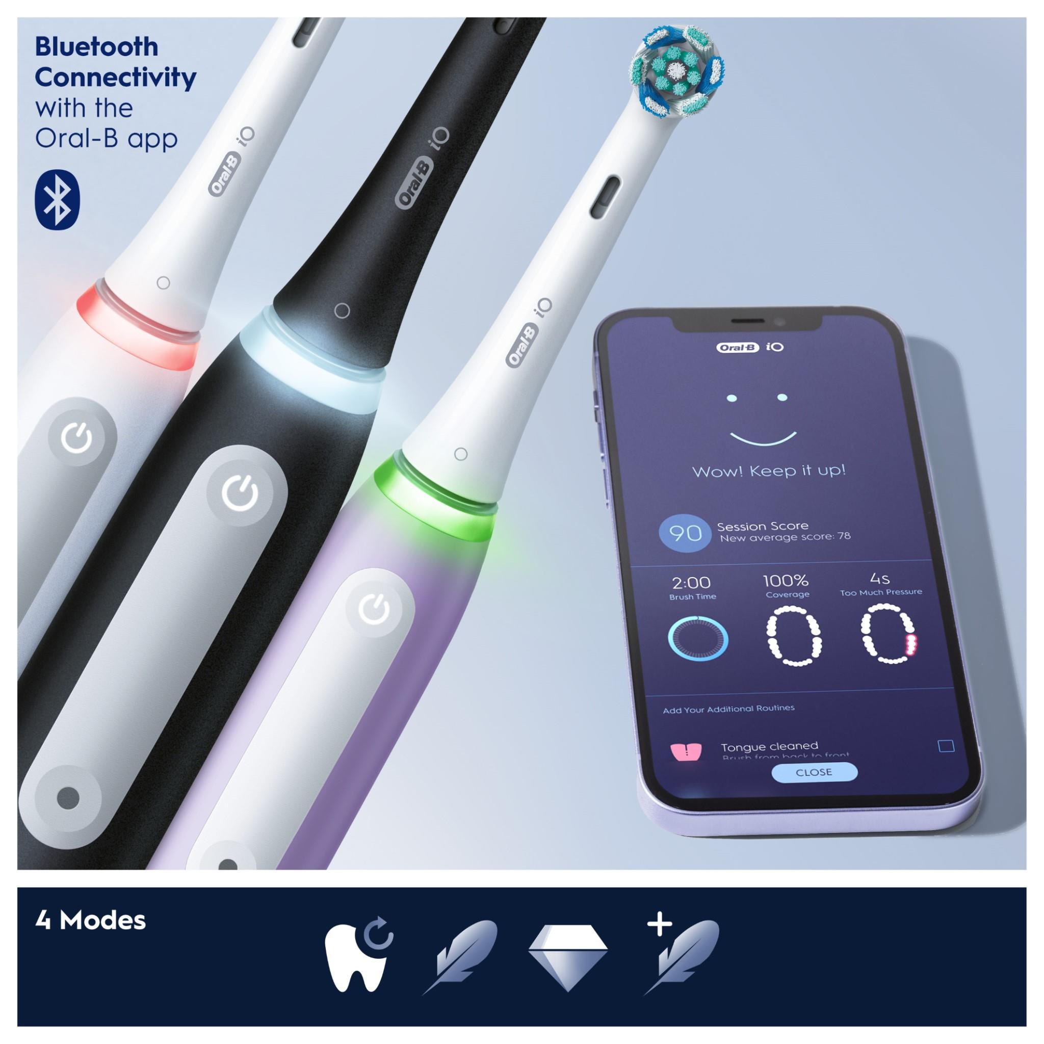Oral-B iO Series 4 Electric Toothbrush (Black Onyx) - JB Hi-Fi Oral-B iO Series 4 Electric Toothbrush (Black Onyx) - JB Hi-Fi