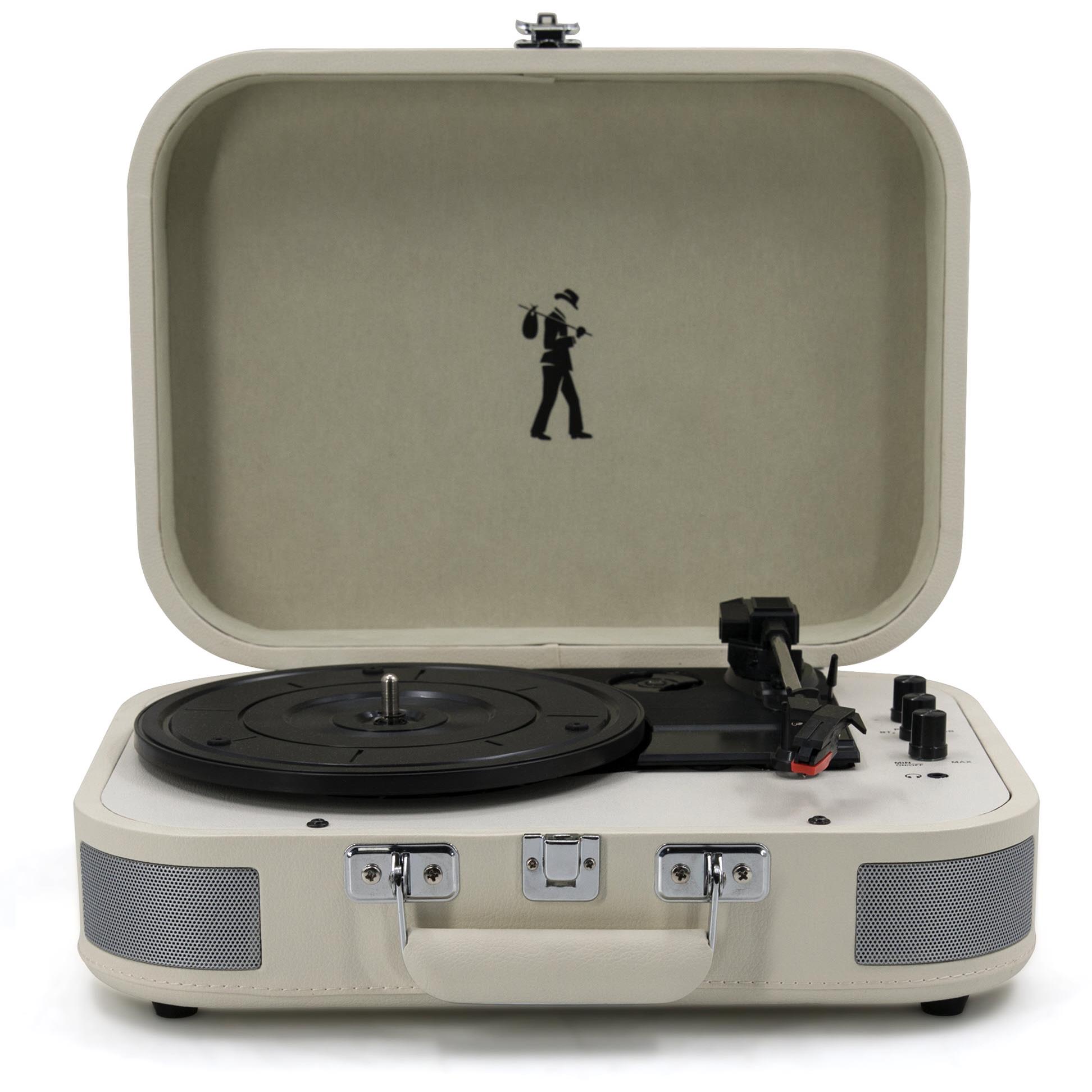 Flea Market Premium Suitcase Turntable Player (Cream)